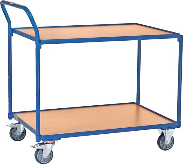 Tischwagen, Ladefläche: 1000 mm x 700 mm, 2 Böden, Schraubkonstruktion, Lenkrollen