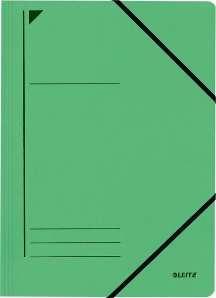 Eckspanner, DIN A4, grün, Beschriftungslinien, Fassungsvermögen: 250 Blatt, Karton: 430g/qm