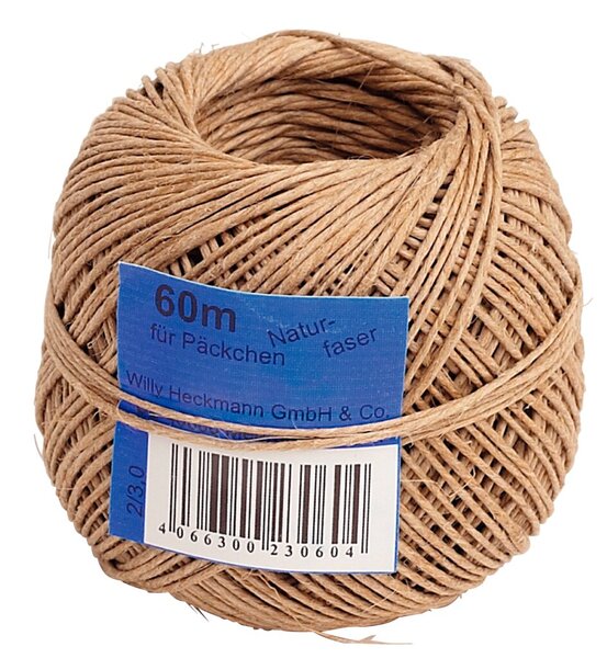 Naturfaserkordel extra fein, 2/3,0 bis 2kg, 60 m Lauflänge