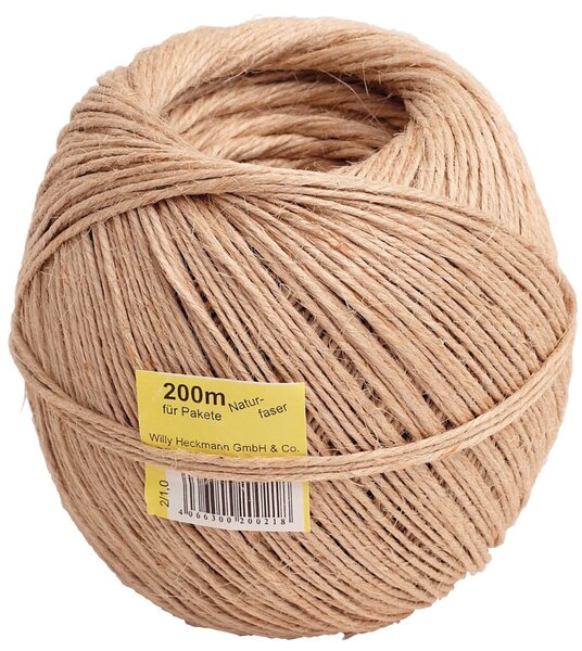 Naturfaserkordel mittelstark, 2/1,0 bis 8kg, 200 m Lauflänge