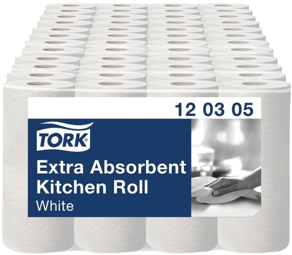 Küchenrolle, 3-lagig, weiß, geprägt, Packung à 4 x 51 Blatt
