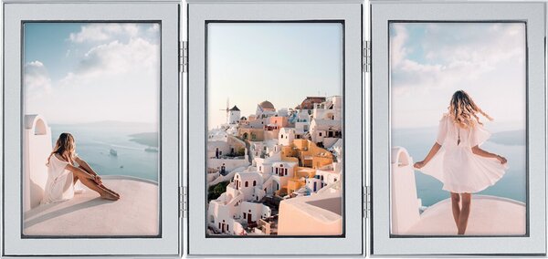 Porträtrahmen Santorini, 3 Stück 13 x 18 cm, silber