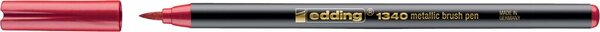 Fasermaler brush pen metallic, Strichbreite 1 - 6 mm, wasserbasierte Tinte, extrem lichtbeständig, rotmetallic