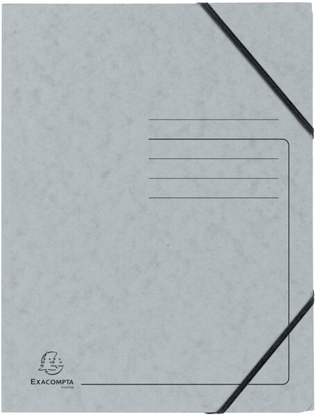 Eckspanner, DIN A4, ohne Klappen, Gummizugband, Colorspan, einfache Handhabung, grau