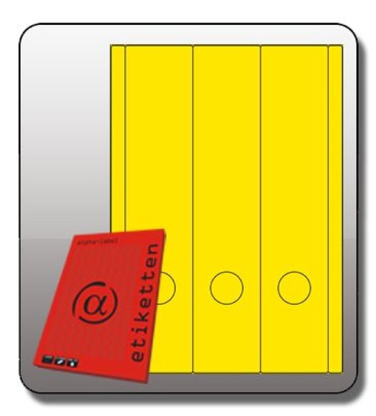 Rückenschild, lang/breit, 285 x 61 mm, gelb, 100 Blatt